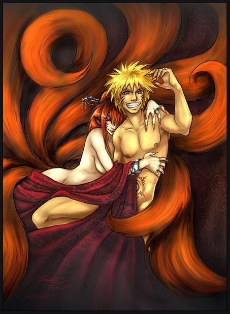 Naruto Uzumaki and his sexy Kyuubi-chan